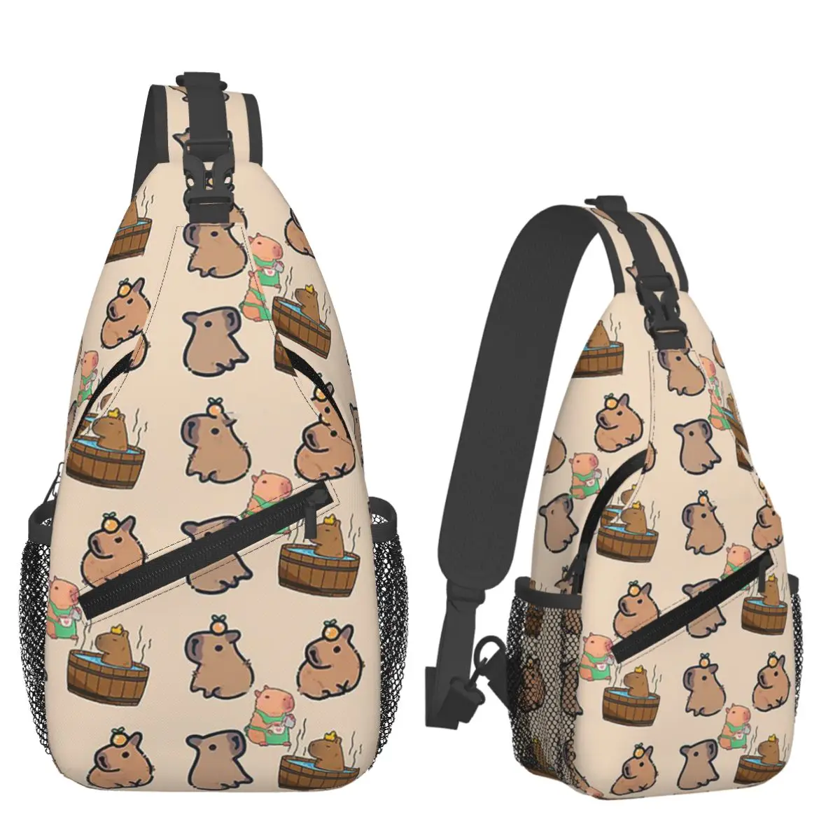 

Группа капибары, нагрудная сумка, мужской рюкзак через плечо, нагрудная сумка, дорожный походный рюкзак, сумка на плечо