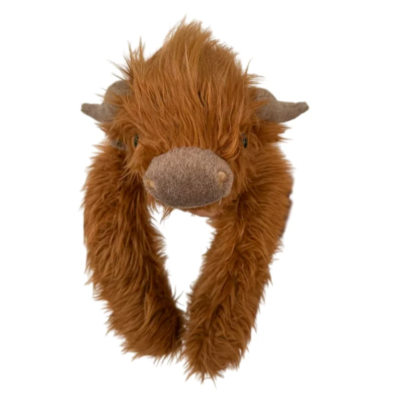 65cm Weighted Long Arm Highland Cow Plush Realistic Simulation Soft PP Cotton Stuffed Animal Fluffy Toy Birthday Gift