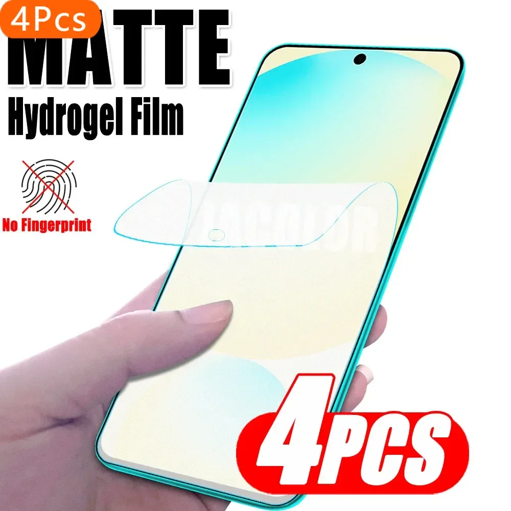 

4PCS Matte Screen Protector For Samsung Galaxy S25 Ultra S25+ S24 Fe Frosted Hydrogel Film S25Ultra S 25 Plus S24Fe Soft Film
