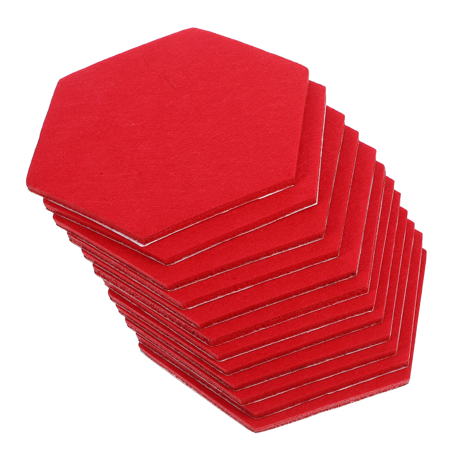 12Pcs Felt Wall Pin Boards Hexagon Acoustic Panels Self Adhesive Decorative Tiles for Home Office Interior Sound Absorbing Wall