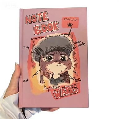 ديزني Zootopia2 أنيمي الطرفية أرنب جودي فوكس نيك دمية نموذج عالية الجمال النقدية تخزين كتاب طالب فضفاض ورقة دفتر هدية