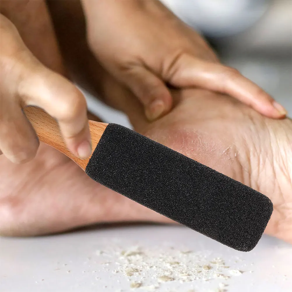 

3PCS Foot File Microdermabrasion Scrubber Beech Wood Exfoliator Pumice Stone Callus Remover Heel Grinder Manicure Tool