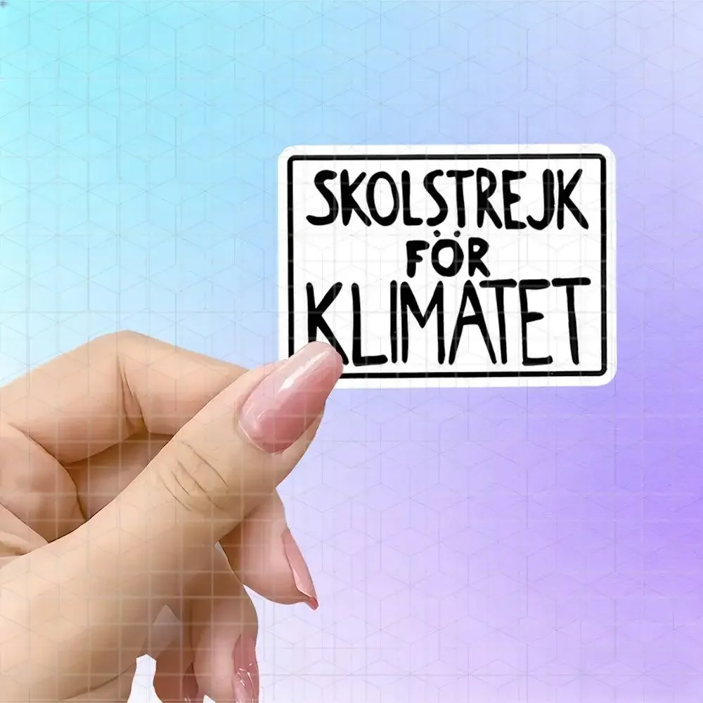 Climate Strike Eco Action Slogan Vinyl Sticker Matte Decal For Journal Notebook Environmental Protection Quote Decor