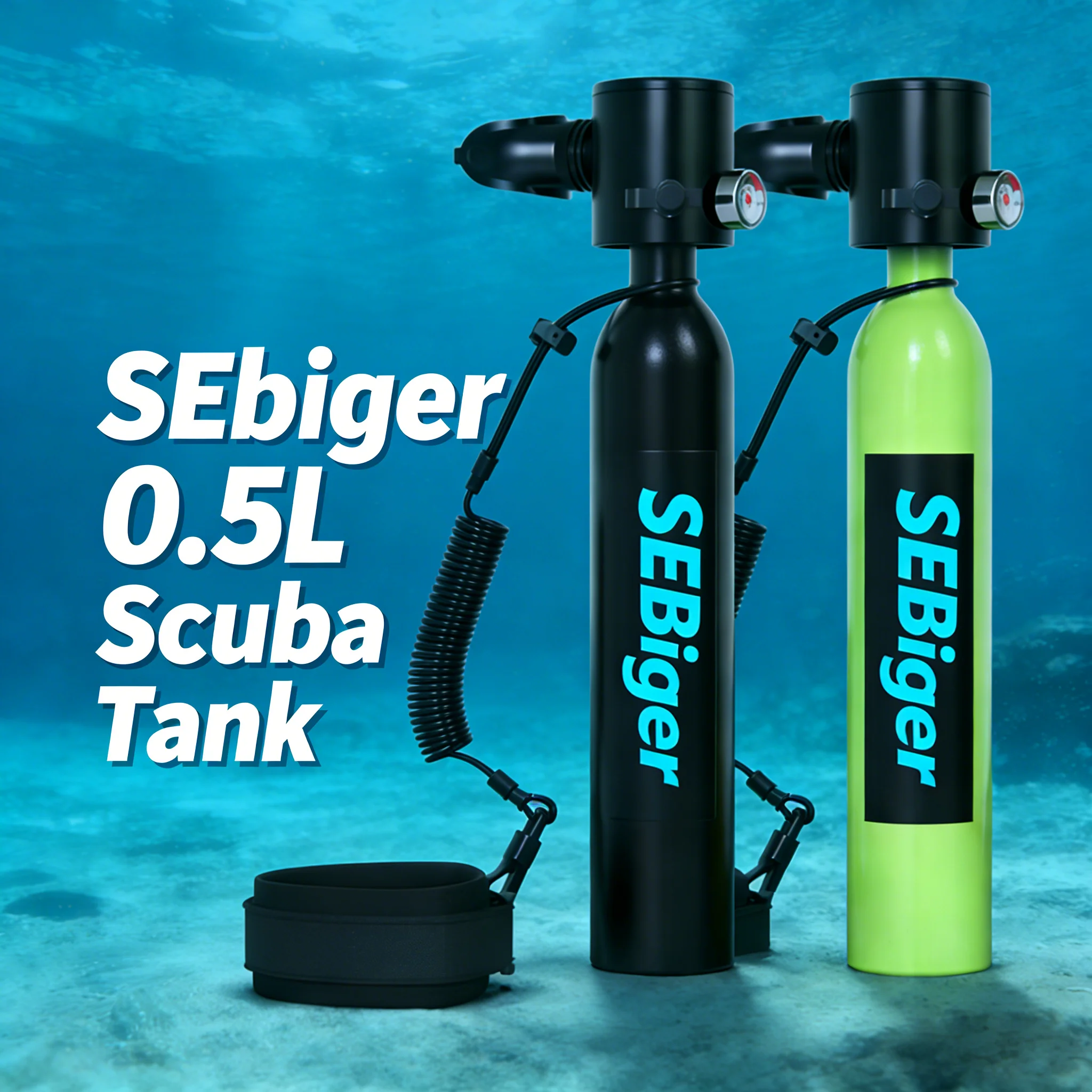 

Портативный мини-баллон для дайвинга SEBIger 0.5 л для подводного плавания, ремонта лодок, снорклинга, плавания, в подарок для женщин и мужчин, для путешествий