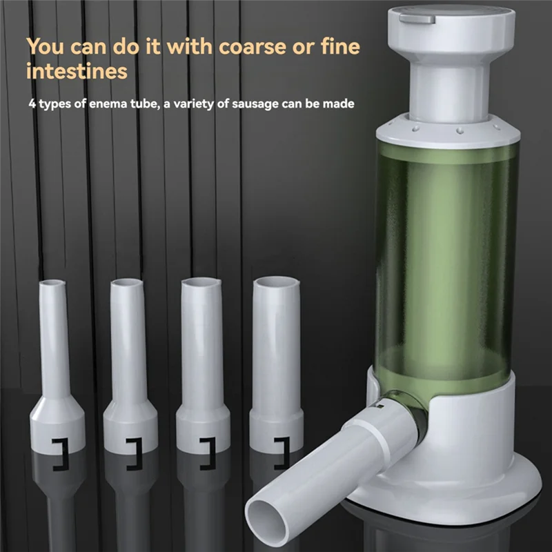 Manual Sausage Stuffer Set With 4 Filling Tubes Press-Type Meat Stuffer For Homemade Sausages-AA98