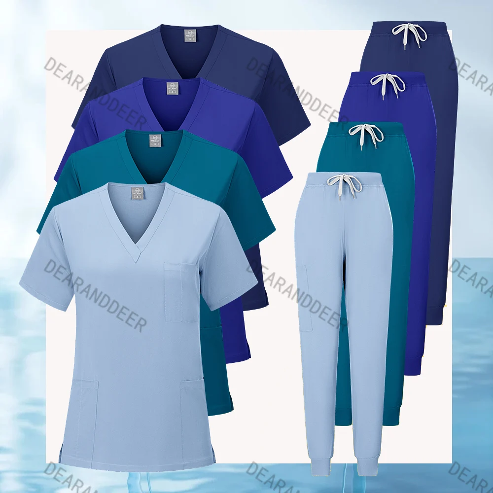 Women's doctor clinical surgery dental clinic jogging pants, pet hospital beauty salon set spa work uniform nurse accessories