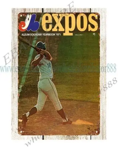 1971 baseball Montreal Expos Yearbook metal tin sign bedroom styles