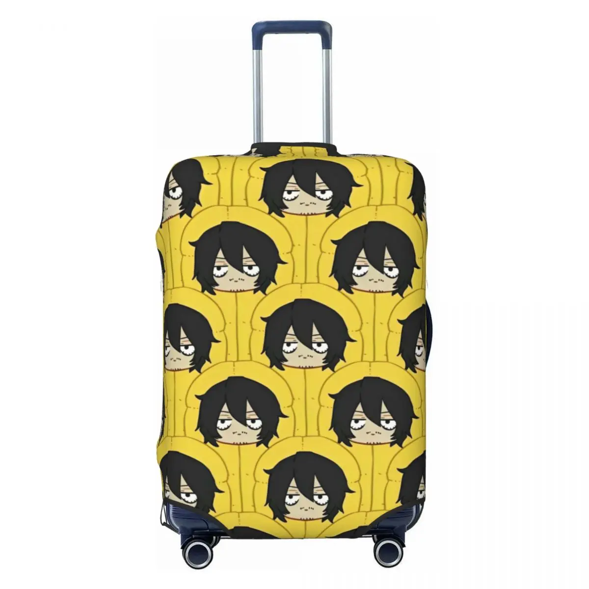 Aizawa In A Sleeping Bag Pattern My Hero Academia Suitcase Cover Travel Protector Holiday Strectch Luggage Case