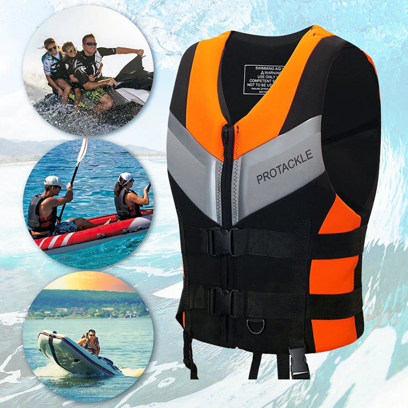 

Life Jacket for Adults Neoprene Men Life Vest Water Sports Swim Drifting Fishing Jet Ski Vest Kayaking Boat Women Life Jackets