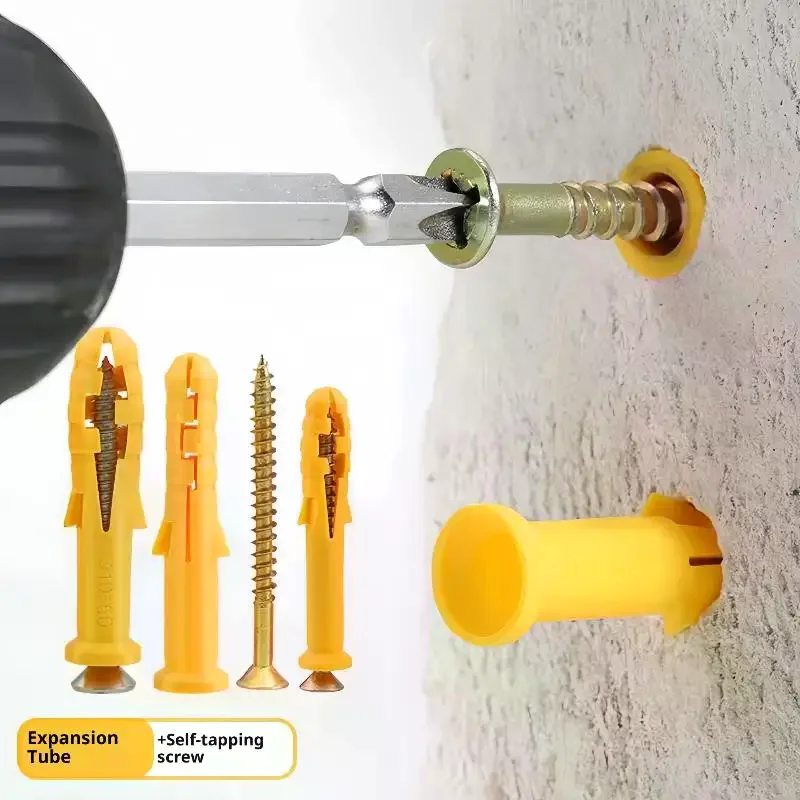 10/25/50Pcs Self-Tapping Screws Kit Stainless Steel Expansion Screws Cross Tips Wall Anchors And Screws For Drywall