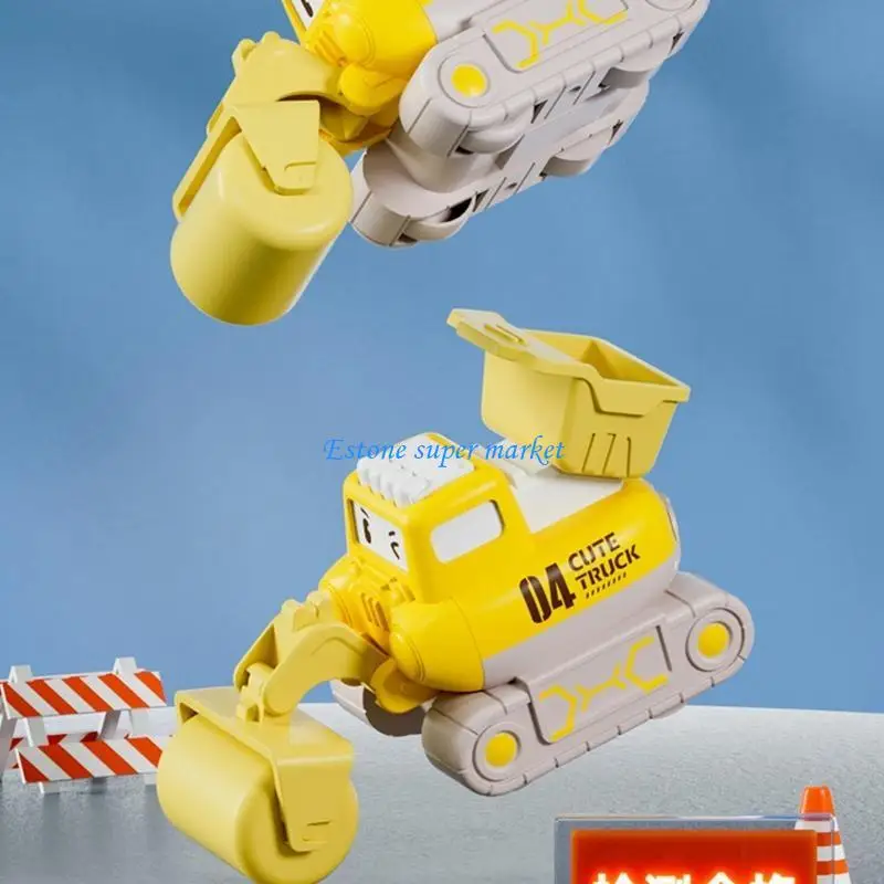 

090B 4pcs/Set Push and Go Engineering Car Toy Anti Collision Model Car Toy Educational Birthday Gifts for Kids Boys