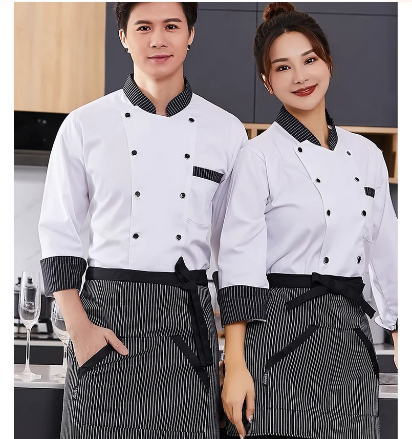 

Chef uniform summer waterproof men's and women's restaurant back kitchen work clothing