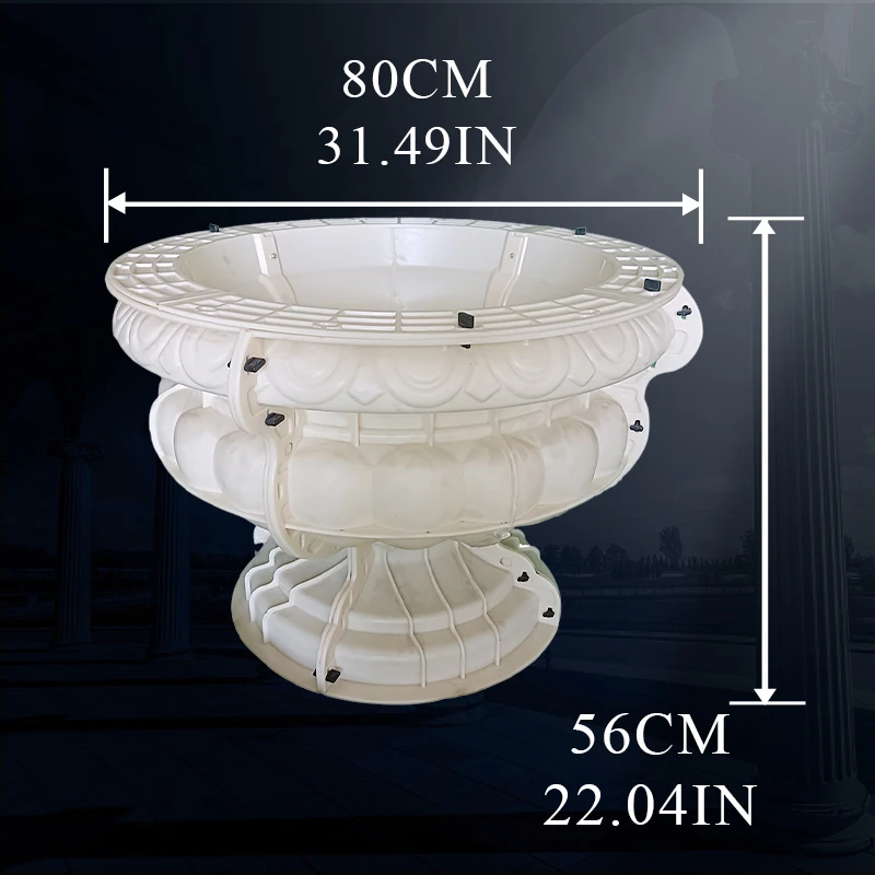 Plastic Concrete Flower Pot, Planter Molds for Sale, High Quality, Precast, Garden, ABS, 80cm