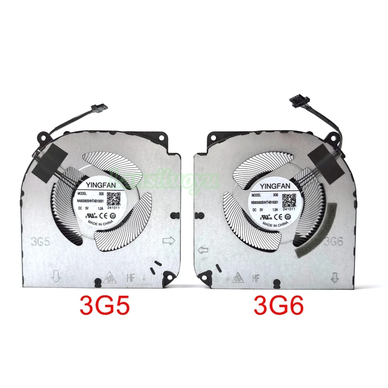 New Laptop CPU GPU Cooling Fan For MECHREVO Yilong 15 Pro X Yaoshi 15pro Cooler THER7GM517-3711 -3721 GM5IX7A DC5V 1.0A 4pins