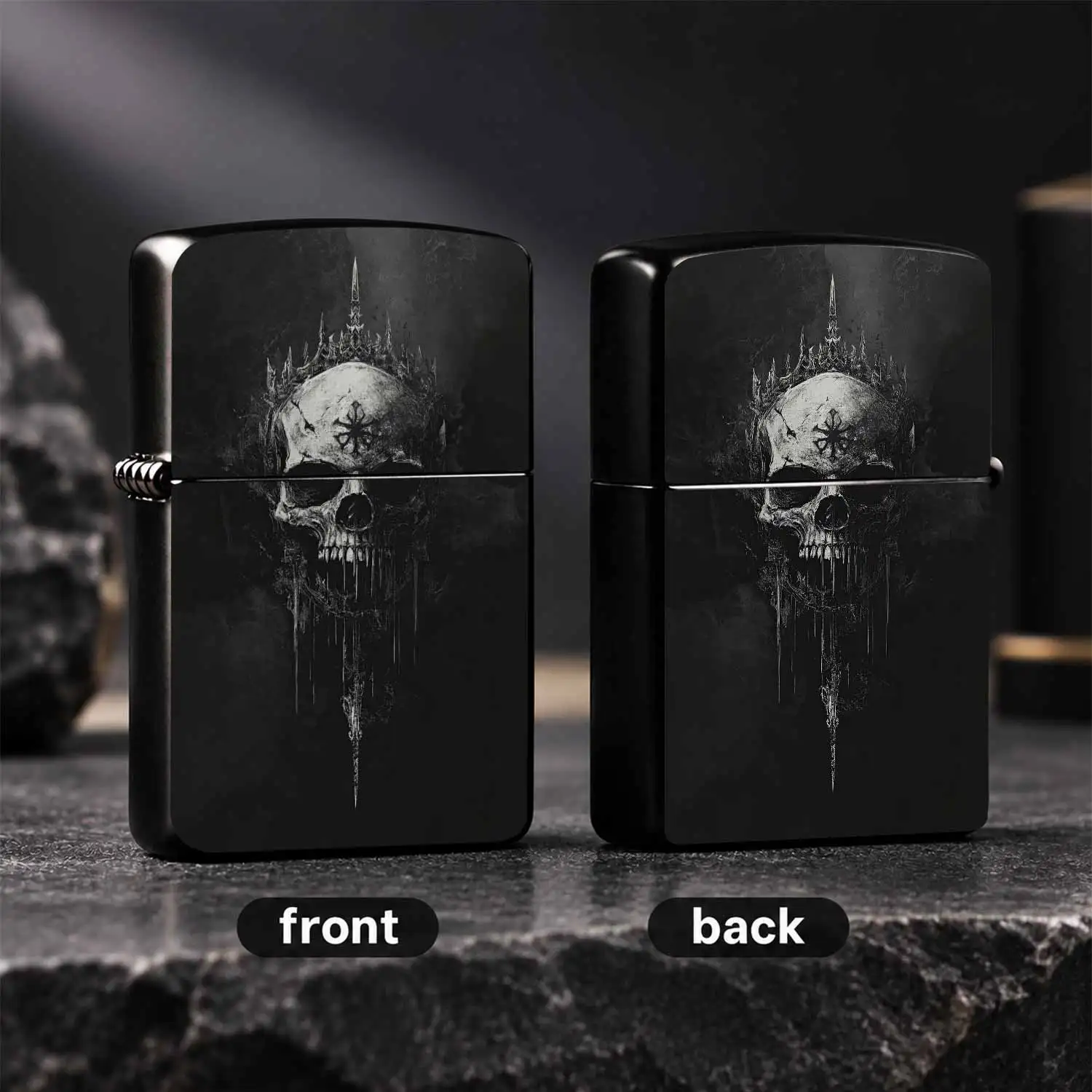 Dark Skeleton King Themed Portable Igniter, Edgy Art Style Decorative Piece, Multi-Scenario Practical Carry Item, Ideal Gift For Those Who Love Unique Aesthetics, Vintage Textured High-Atmosphere Creative Accessory For Daily Outdoor Use A H