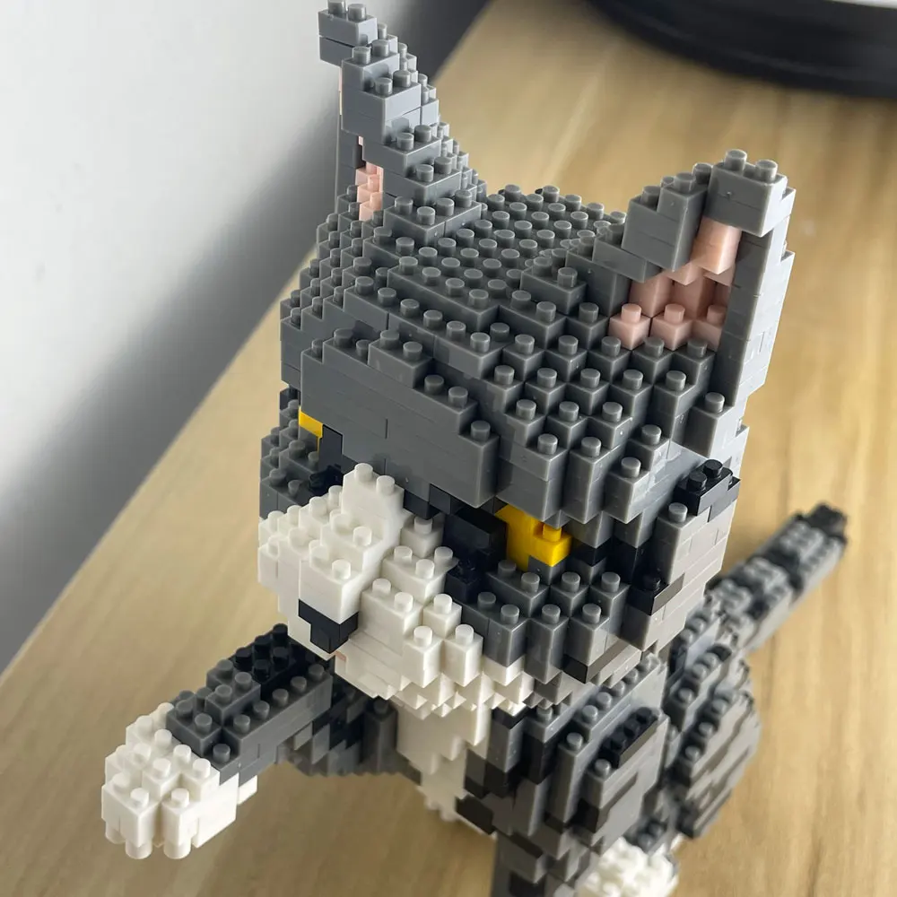 Pet Cat-Themed Mini Building Block Toy Set: The Adorable Feline Design - Ideal for Cat Lovers, Engaging, Educational, and Fun