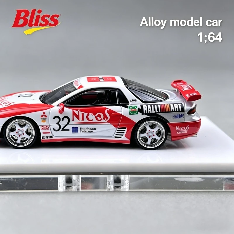 

Коллекционная модель автомобиля HEC Bliss 1:64 из сплава - Mitsubishi 3000GT "Thunderbolt" с окраской, предмет для демонстрации, игрушка для мальчиков