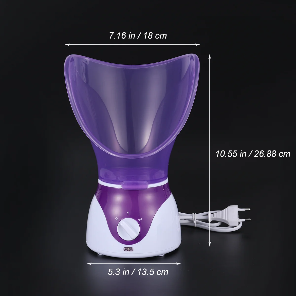 黒ずみ用フェイシャルスチーマー 2段階スチームフェイススパデバイス アロマセラピーオイル対応 ポータブルフェイス加湿器 ディープ