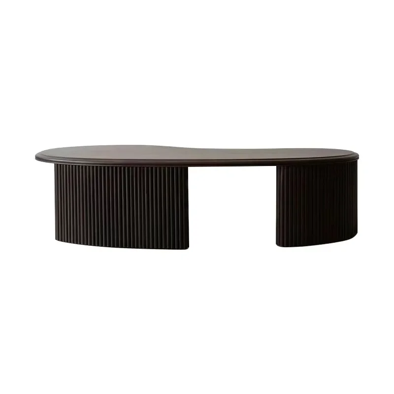 

Irregular curved solid wood American tea table desk