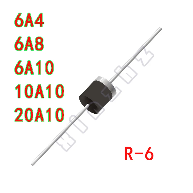 10pcs/lot 6A10 10A10 20A10 6A8 6A4 Rectifier Diode General Purpose Rectifiers R-6 New Original High Quality Product