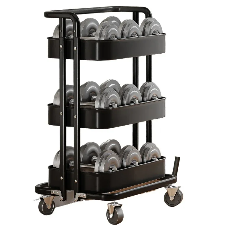 

Auxiliary Trolleys for Living Room Salon Furniture Beauty Salon Black Trolley Nail Gold Chair Spa Stroller the Welding Lashista