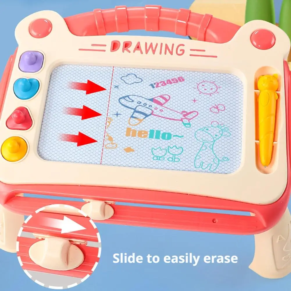 Tavolo da disegno per cartoni animati Puzzle per bambini Lavagna magnetica Giocattolo Graffiti Tavolo da disegno magnetico Giocattolo Montessori per regalo per bambini