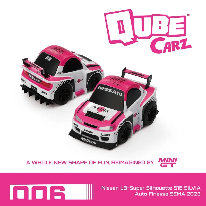 MINIGT 1/64 LB R35 QUBE CARZ سبيكة موتور مركبة دييكاست نماذج ألعاب السيارات جمع هدايا الصبي #3