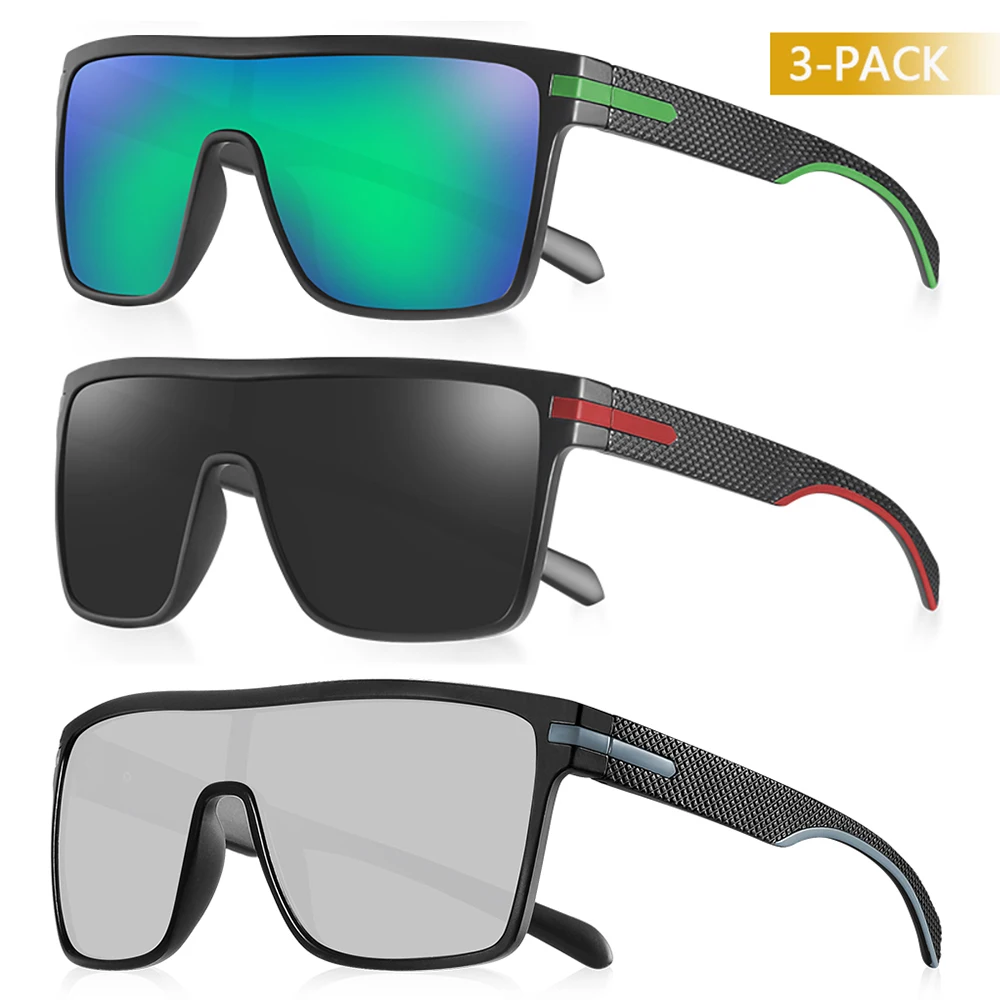 CRIXALIS Mode Gepolariseerde Zonnebril Voor Mannen Vierkante Oversized Anti Glare Driver Spiegel Zonnebril Vrouwen UV400 Bril Mannelijke