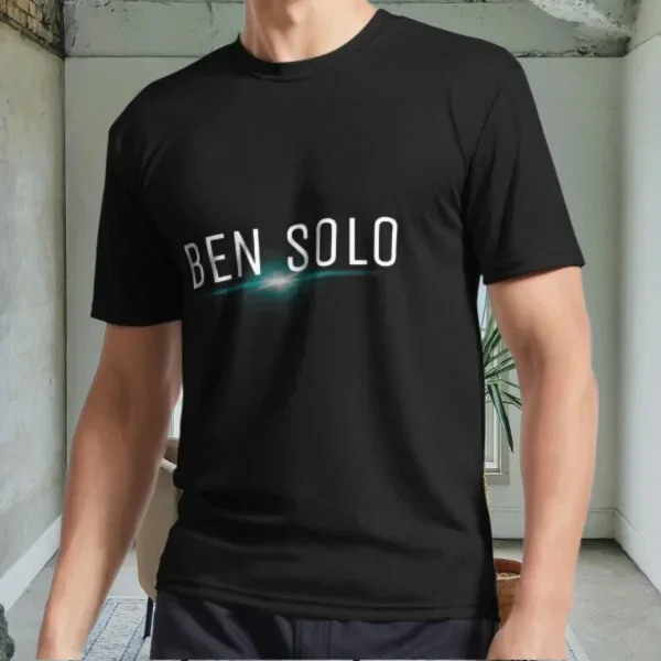 New Ben Solo blue flare Active Logo Men's Black T-Shirt  Funny  Size S to 5XL