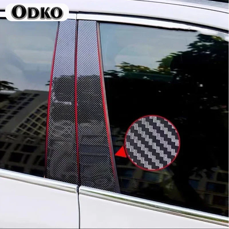 Garniture de porte et fenêtre, poteaux de pilier, colonne BC, autocollant extérieur pour Mitsubishi Lancer Sedan/EX/Galant Fortis 2008 – 2017, 6 pièces