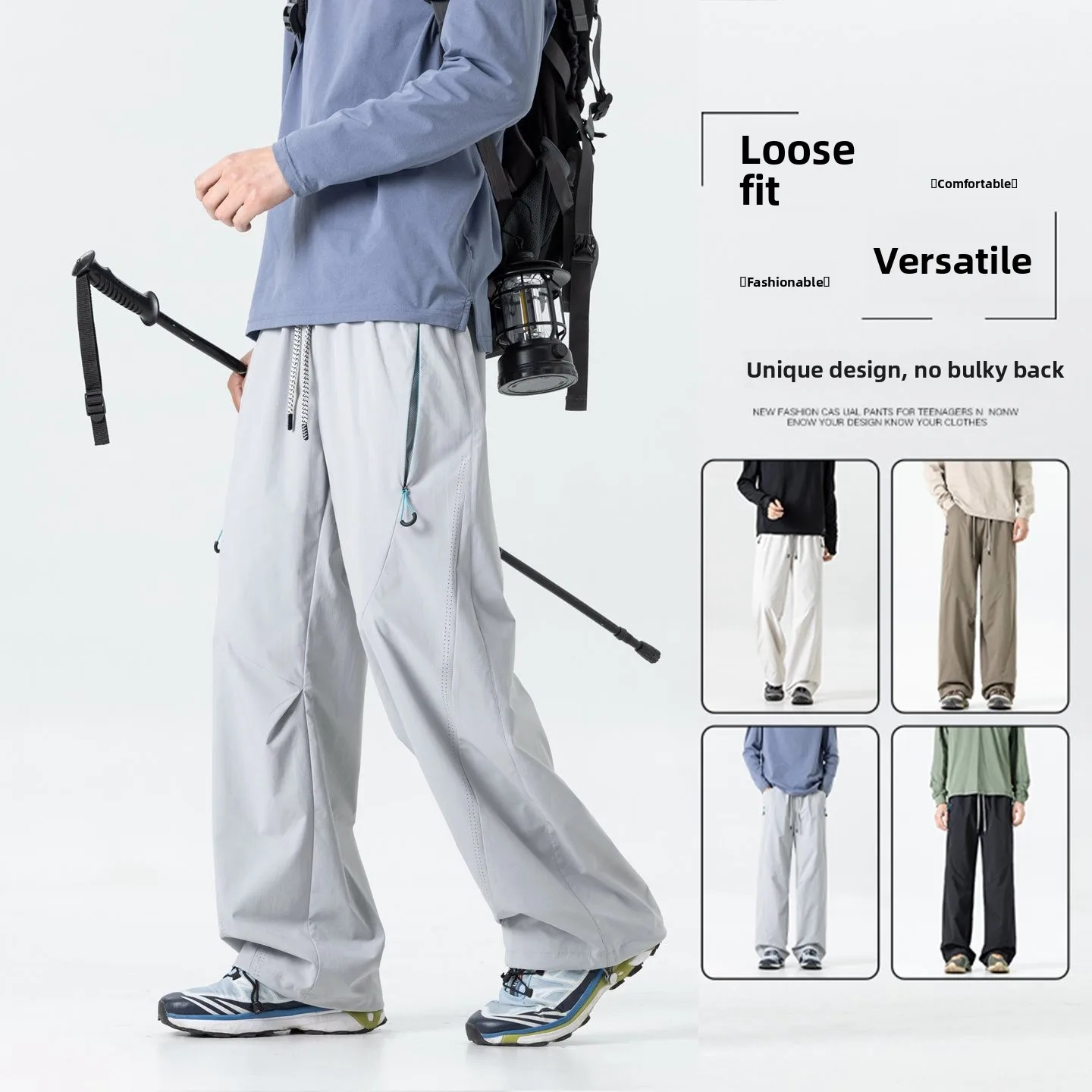 

New L9XL Men's Casual Pants Large Size Loose Outdoor Lightweight Qui Dry Multi-ket Workwear Hong Kong Sle Cotton irt