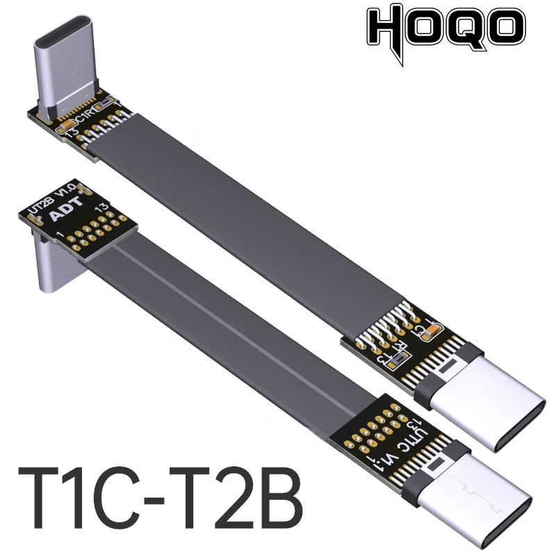 

USB 3. 0 GEN2 Type-C на type C плоский кабель для передачи данных Гибкий Мягкий Удлинительный кабель Type-c штекер-штекер плоский короткий кабель