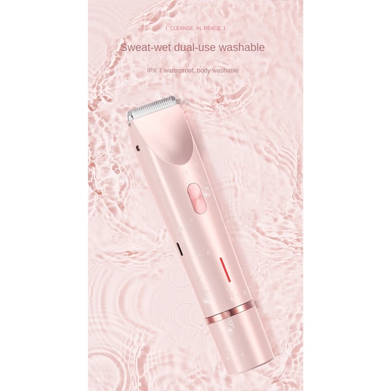 B99A-Bikini Trimmer For Women Electric Shaver 2-In-1 Body And Facial Hair Removal Double Head For Pubic Face Underarm Legs