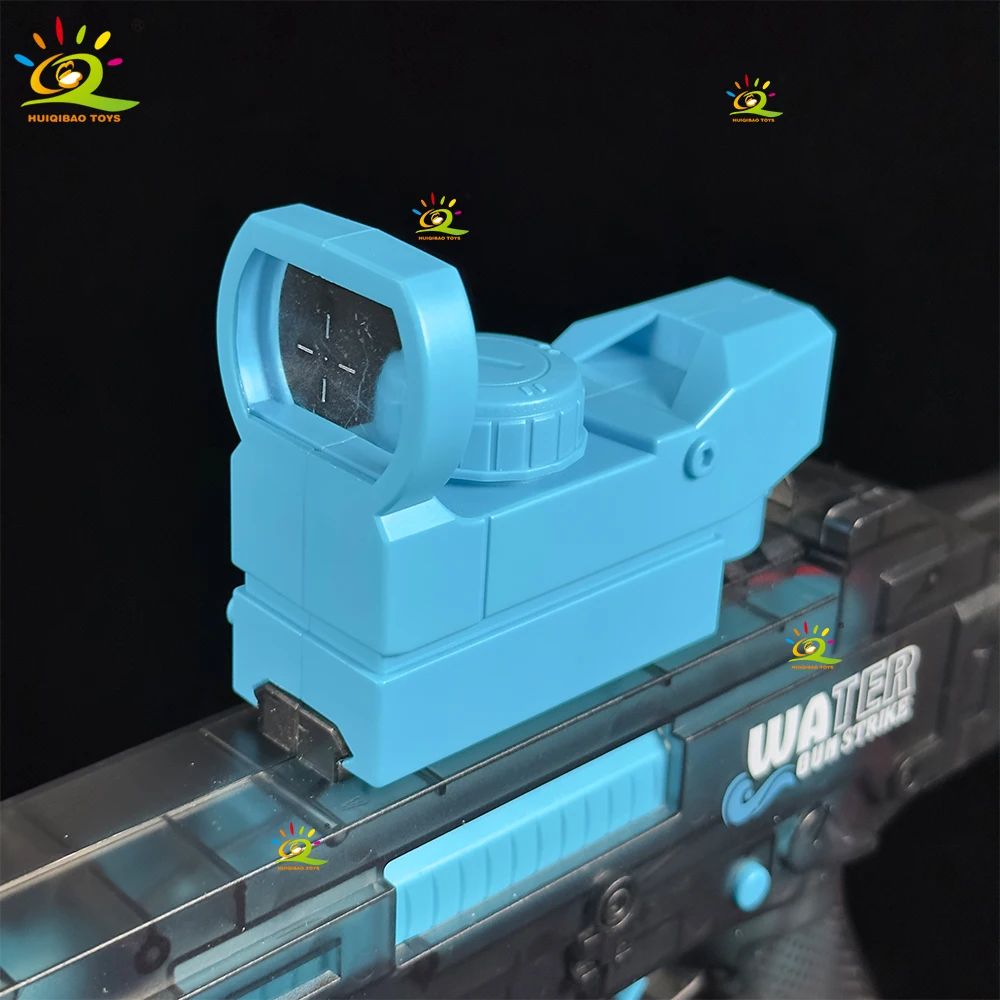 HUIQIBAO 模擬射撃子供用電動水鉄砲、自動吸水水鉄砲、夏の屋外プールおもちゃ