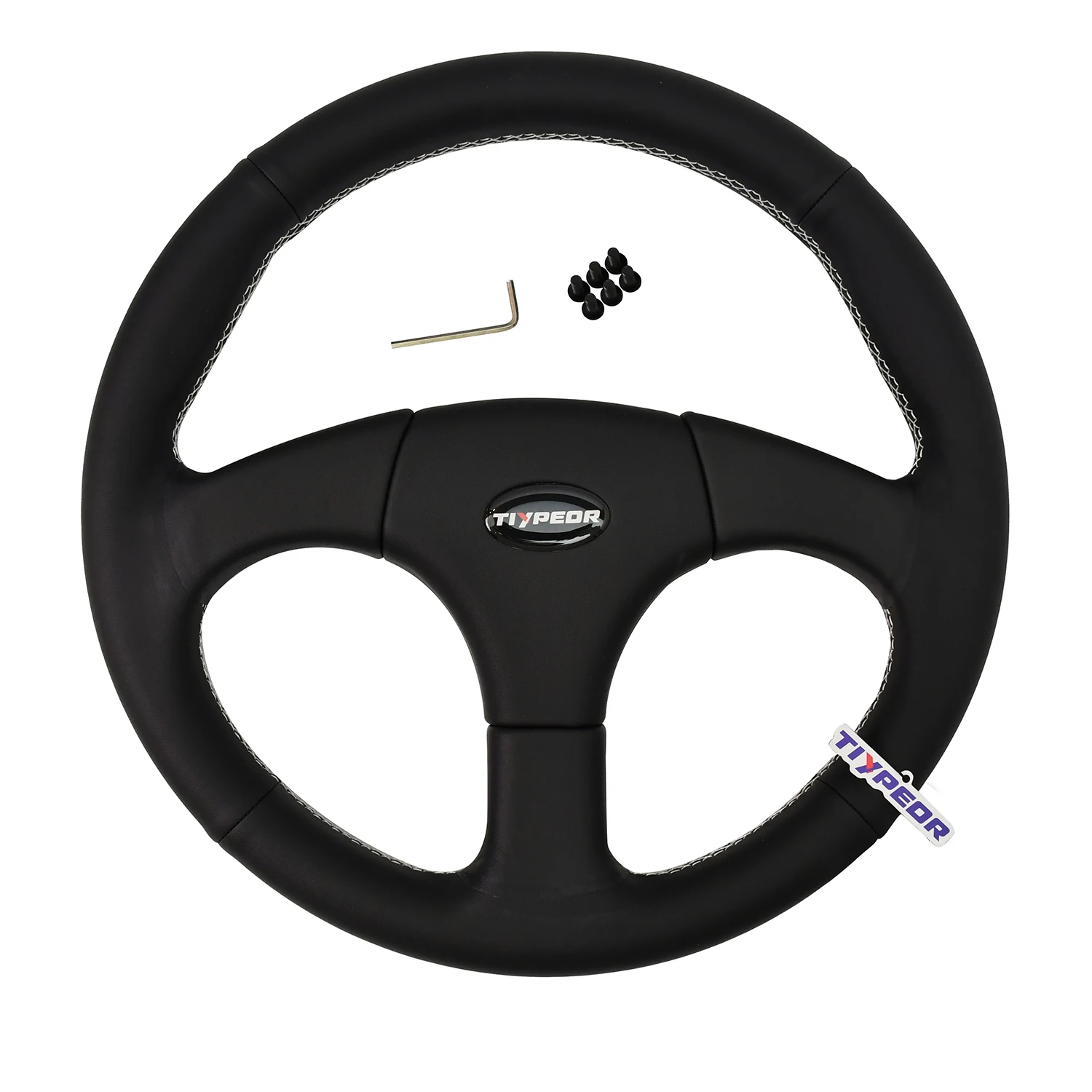 

TIYPEOR 350mm Racing Drift Steering Wheel Black Gaming Sport Steering Wheel Suitable for Land Rover Defender