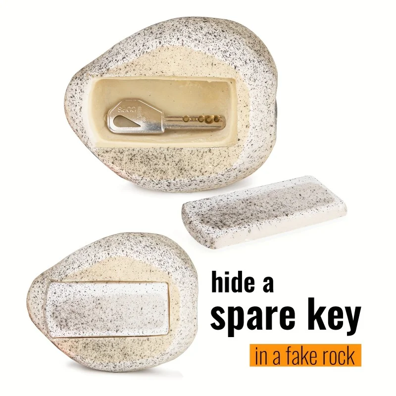 Outdoor simulated rock hidden key safe valuables storage box jewelry key box