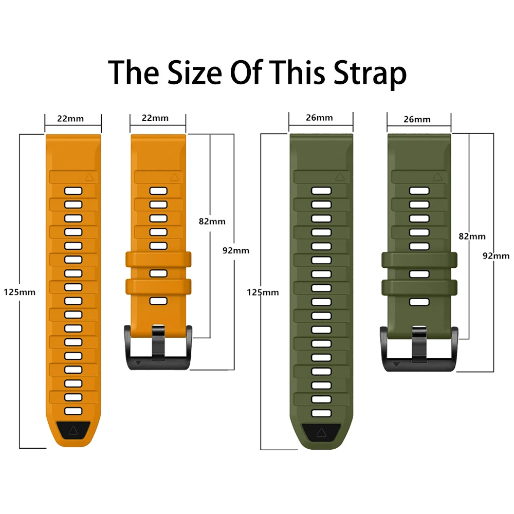 1:1 Fenix 8 Watchband For Garmin Fenix 8 47mm 51mm E 7 7X 6 6X 5 5X/Epix Pro/Enduro 3 QuickFit 22mm 26mm Silicone Strap Bracelet