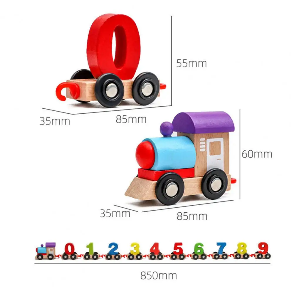 

Easy-grasp Number Train Toy Colorful Brain Development Train Toy Premium Cartoon Number Train Toy