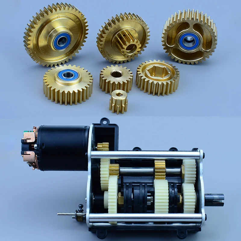 For 1/14 Tamiya RC Truck SCANIA 770S R620 VOLVO 3363 1851 MAN Car Original Factory Gearbox Upgrade Gear Kit