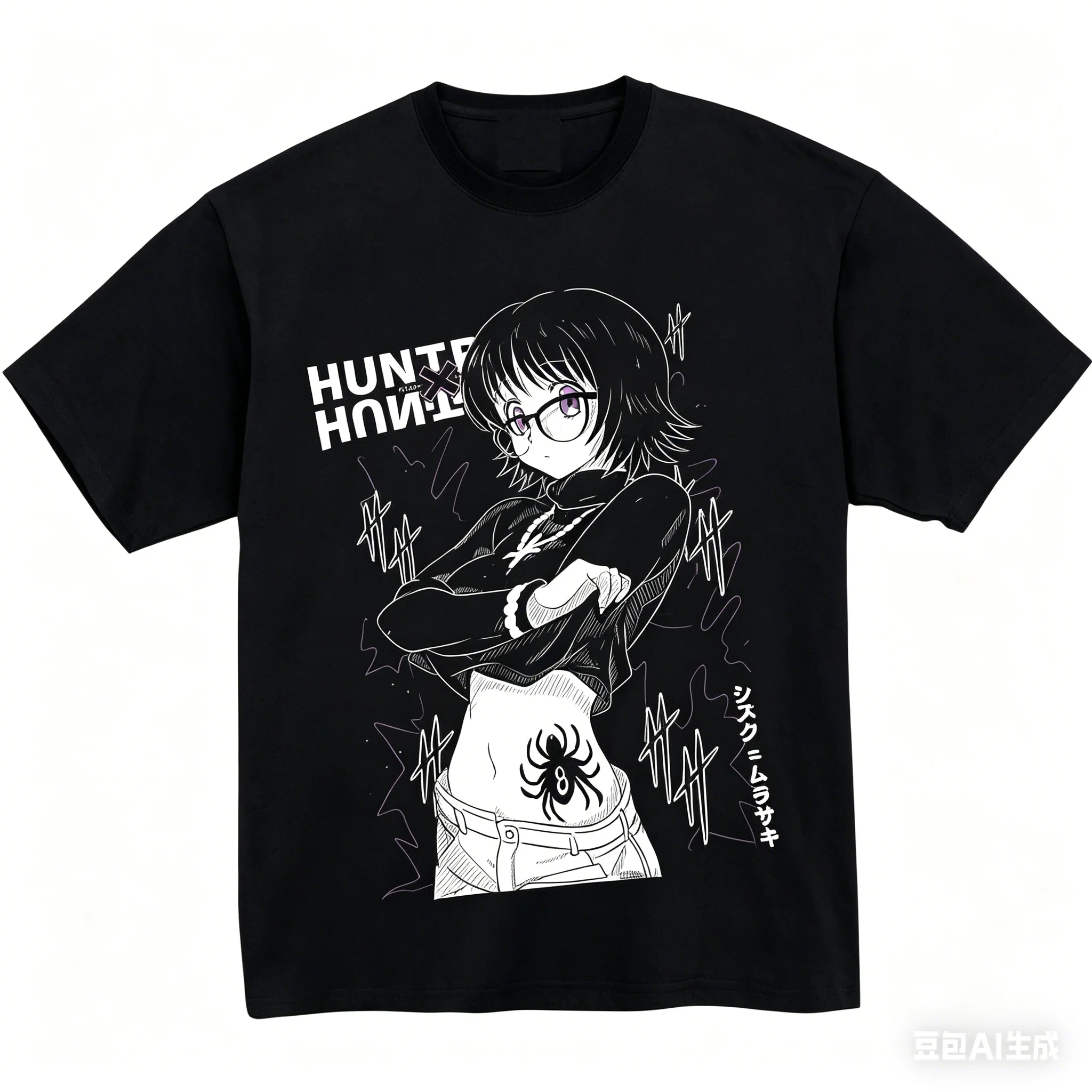Shizuku Murasaki Hunter X Hunter Graphic T Shirt Anime Phantom Troupe Character Print Short Sleeve Casual Cotton Streetwear Tops