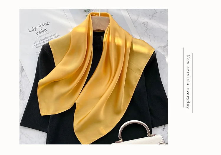 Mode echte Seide Schal Frauen Schals Wraps für Damen Halstuch Foulard Schals Pashmina weiblichen Schal Hijab Bandana – Detail 22