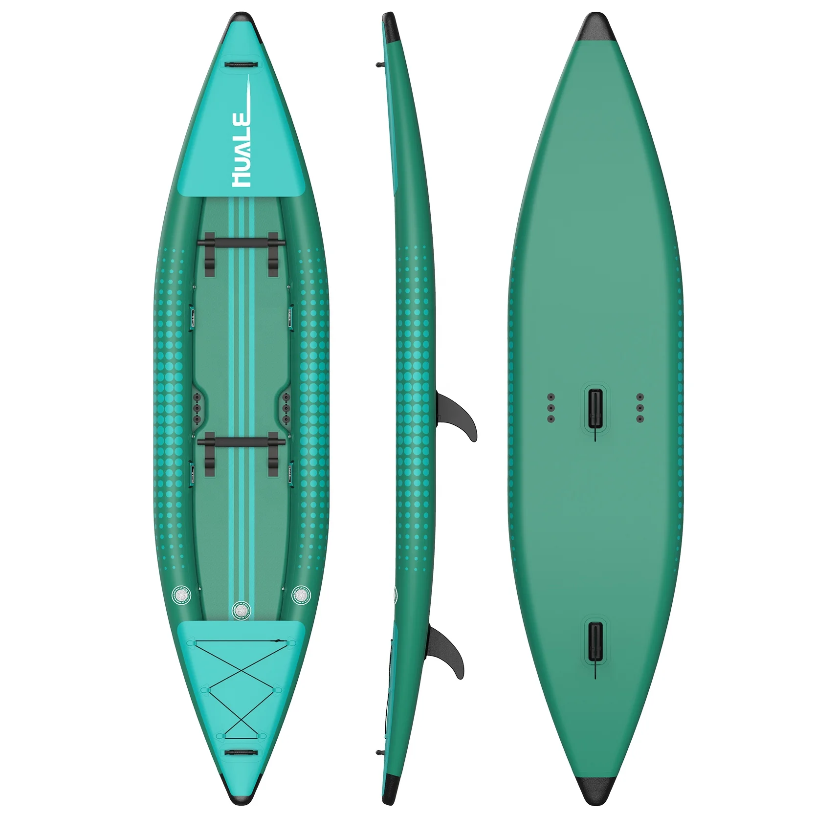 Lightweight 2‑Person Folding Inflatable Kayak Canoe Fishing Rowing Boat 12V Electric‑Motor Compatible Water‑Play Equipment OEM