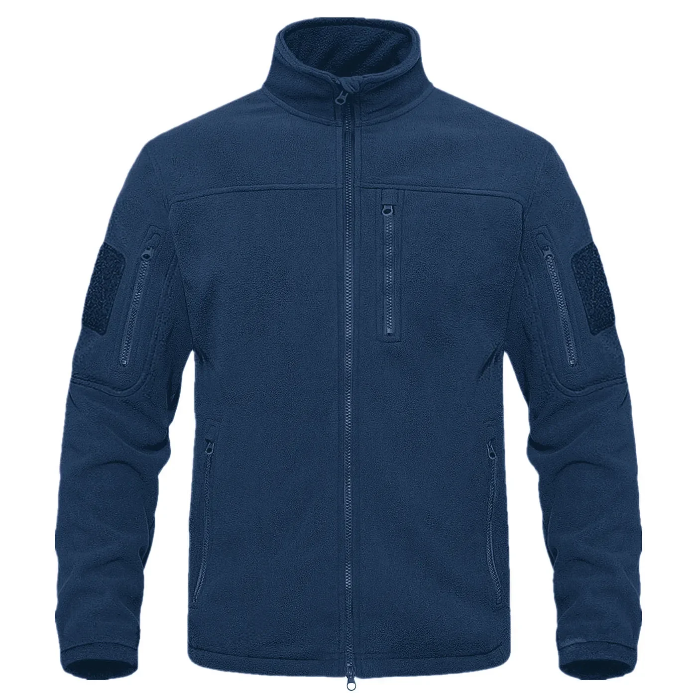 Autumn Winter Men's Fleece Coat Outdoor Sports Tactical Coat Stand Collar Full Zip Warm Hiking Work Travel Jackets