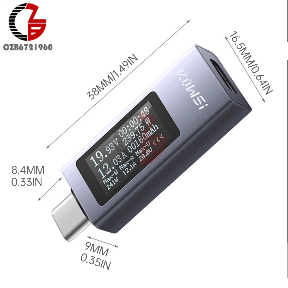 Probador USB de DC4-30V, cargador de voltaje de corriente, probador de capacidad, voltímetro Digital, amperímetro, medidor de potencia de energía,