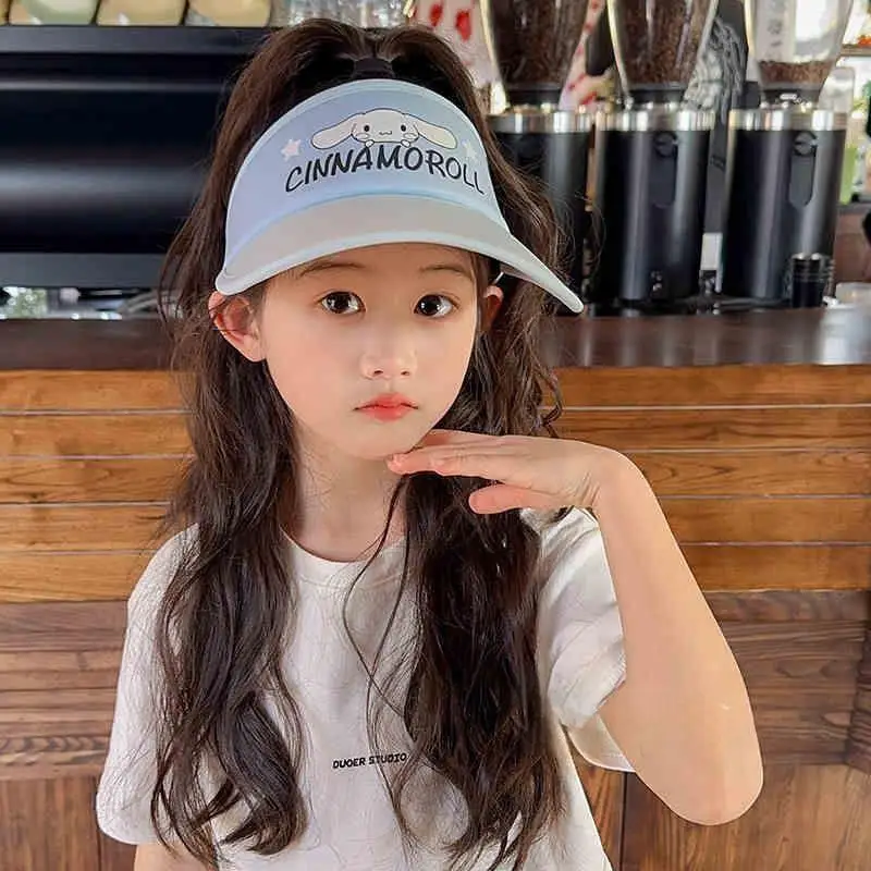 サンリオ本物のエアルーフキャップハローキティ子供のかわいいサンシェードキャップゴルフバレーボール帽子屋外太陽の帽子エアルーフガールギフト