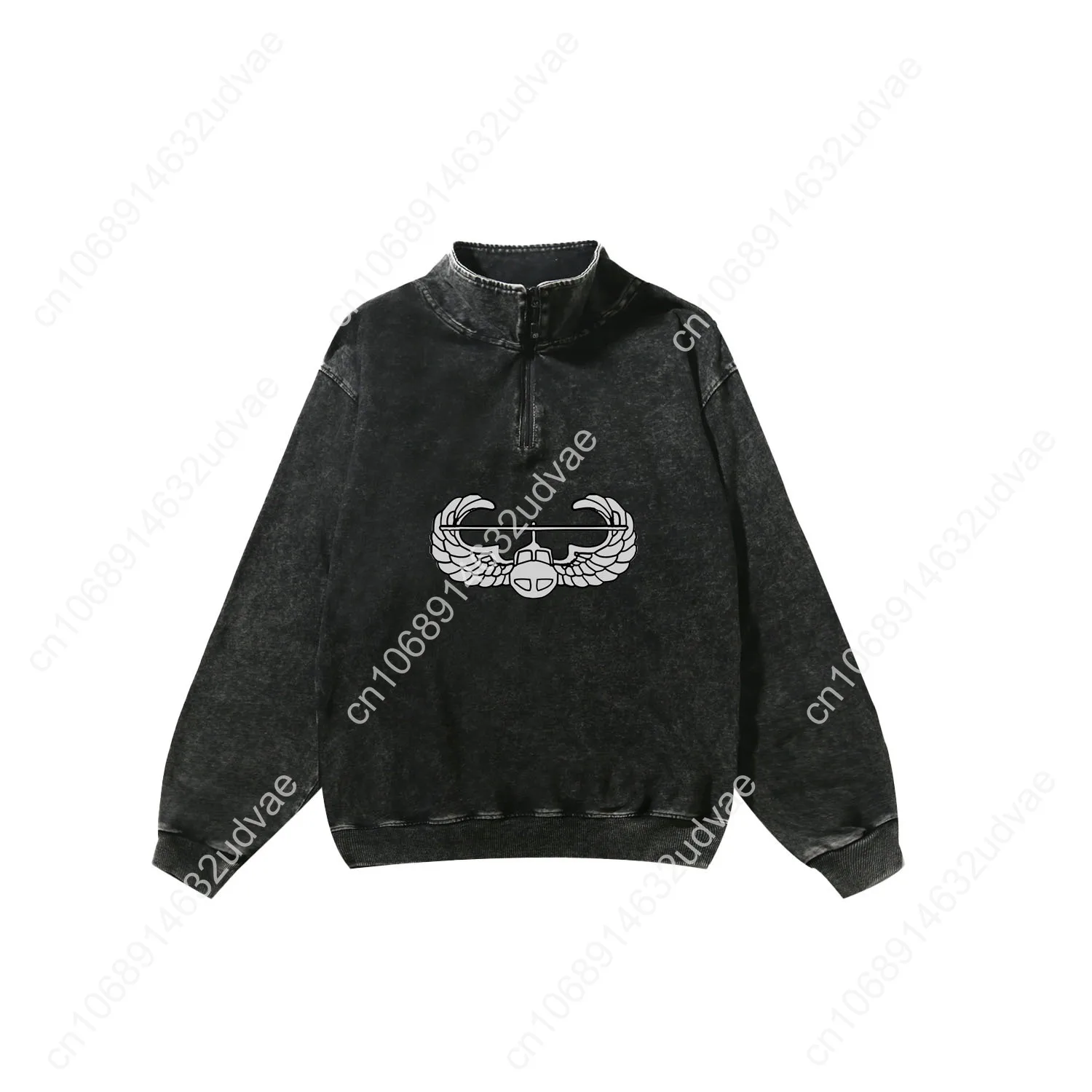 Air Assault Wings Retro Sweatshirt Man Woman Teenager Vintage Pullover Half Zipper Sweat Shirt Photo Custom Made Sleeved Tshirt
