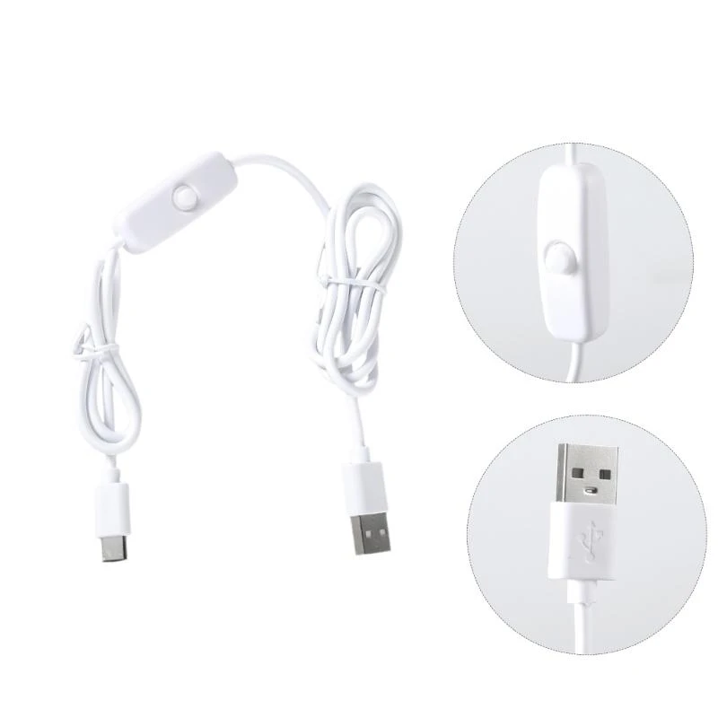 USB Cable with Switch ON/OFF Cable Extension Type C to USB A Charger Cable for USB LED String USB Power Supply Device Tools ﻿