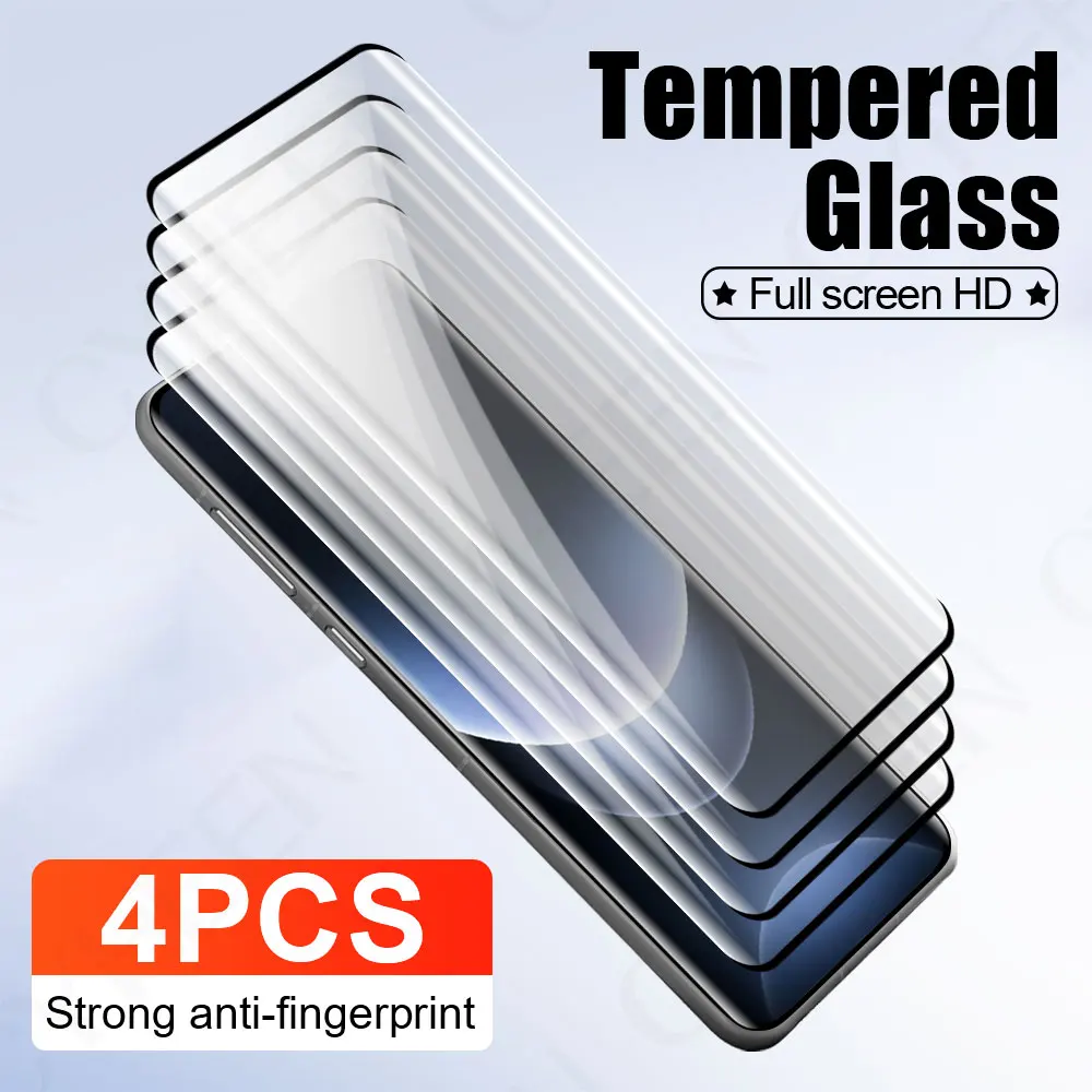 

4Pcs Tempered Glass Protective Film for Honor Power Full Cover Glass Smartphone 300 Ultra Screen Protector 200 Magic 7 6 X60 Pro