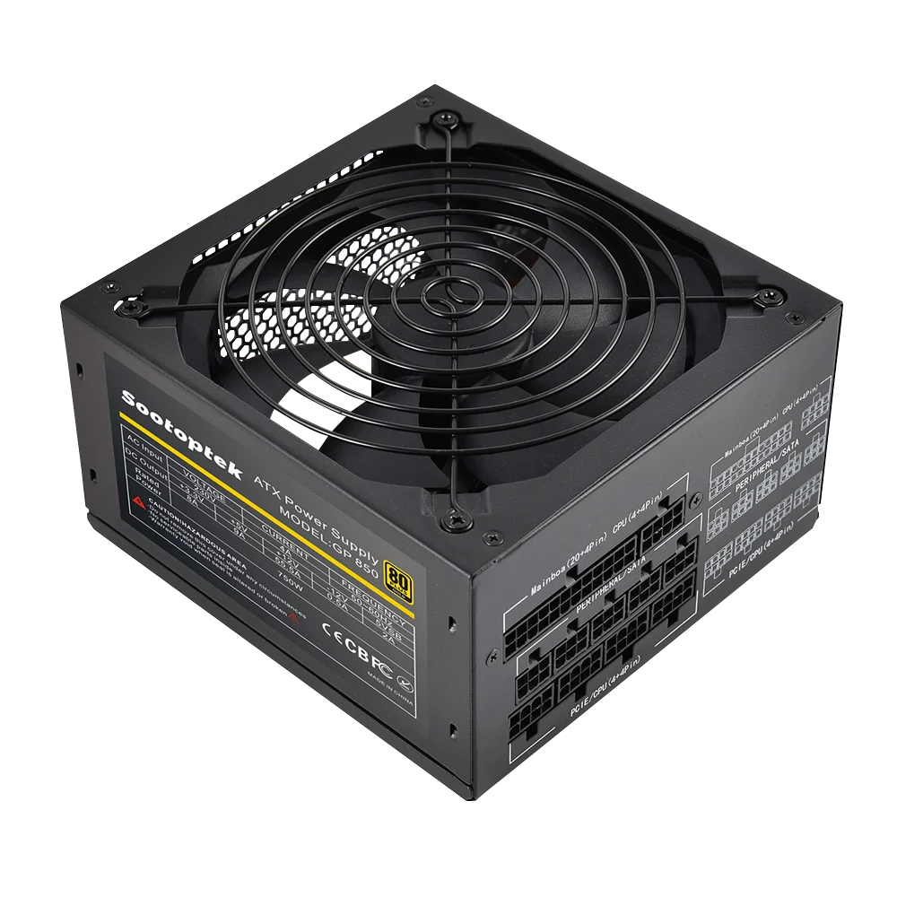 Atx moduler psu 750w 80 plus ouro 90v-264v venda quente i/o comutação fonte de alimentação do pc apfc oem de tensão completa