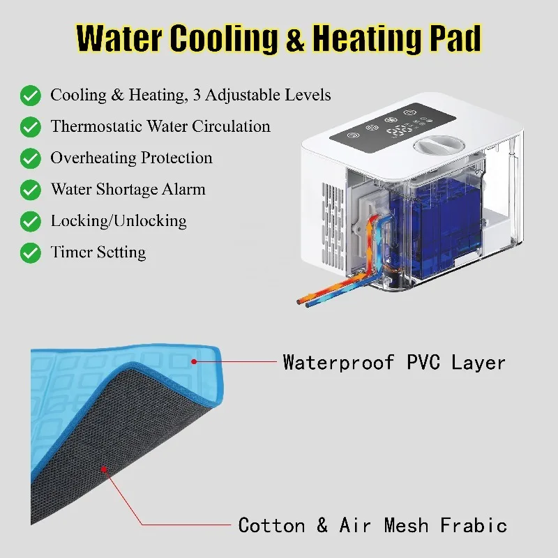 3-Level Thermostatic Pet Mat 2-in-1 Cooling Heating Variable Temperature All-Seasons Pet Pad Cushion for Comfortable Pet Care